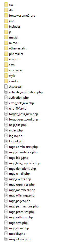 Files and folders
